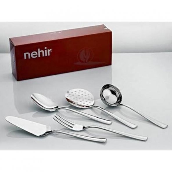 Nehir Sahra Sade 5 Parça Kepçe Servis Takımı - 2