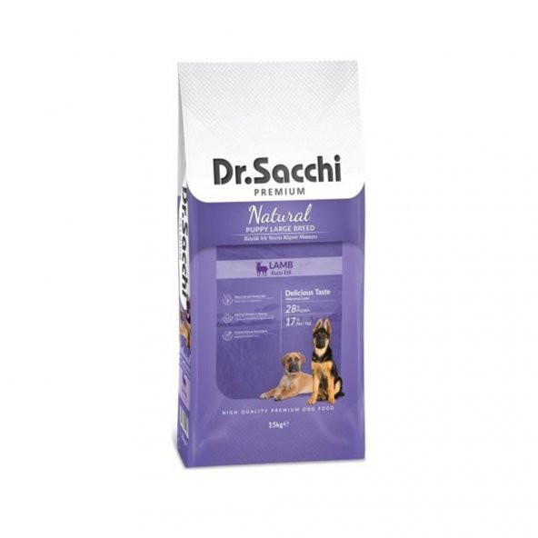 Dr.sacchi Premium Kuzu Etli Büyük Irk Yavru Köpek Maması 15 Kg