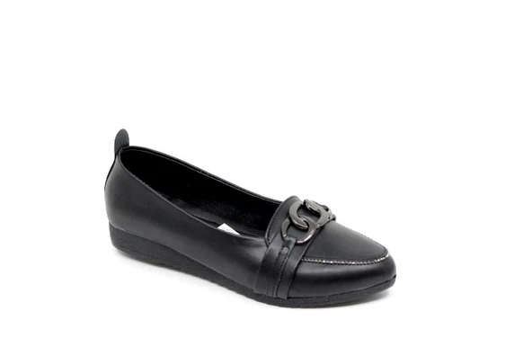 Zerhan 3025 Kadın Siyah Babet Ayakkabı ürün görseli
