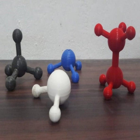 Moleküler Yapı (Nh3, H2O, Ch4 Ve C2H6) Plastik Aparat