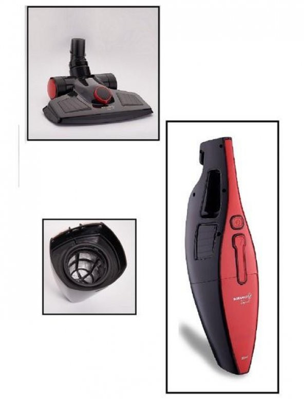 KORKMAZ A920 TEMPRATİK KIRMIZI-SİYAH ELEKTRİK SÜPÜRGESİ - 2