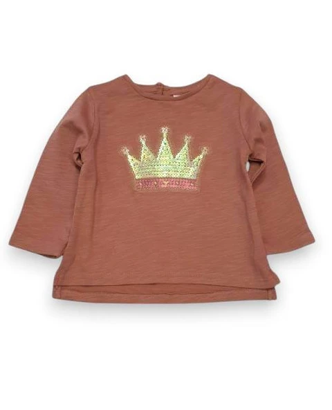 Prenses Pullu Kız Bebek Tişört - 3