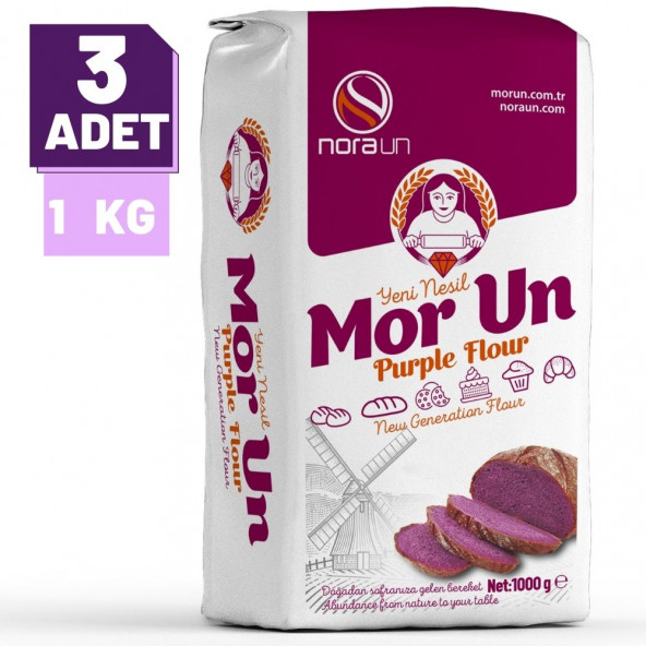 Mor Un 1 Kg 3 adet