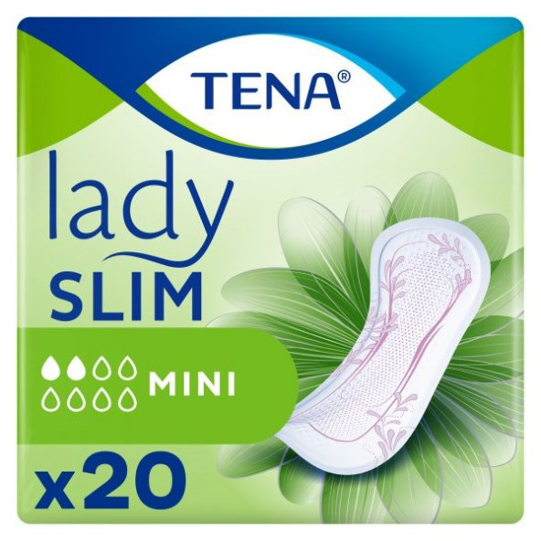 Tena Lady Slim Mini, Kadın Mesane Pedi,  2 Damla, 20li 7322540852486