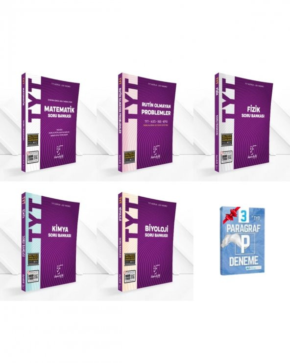 TYT Matematik Problemler Fizik Kimya ve Biyoloji Soru Bankası Set ürün görseli