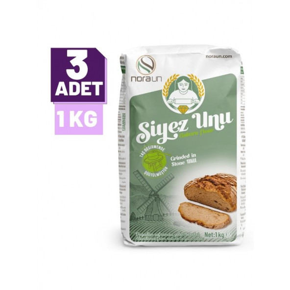 Taş Değirmen Siyez Unu 1 Kg 3 Adet