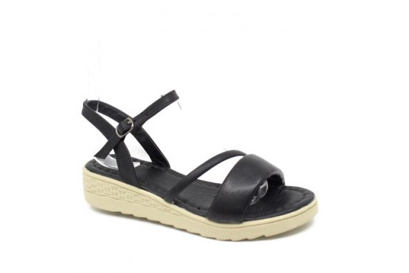Zerhan 697 Kadın Siyah Sandalet Ayakkabı