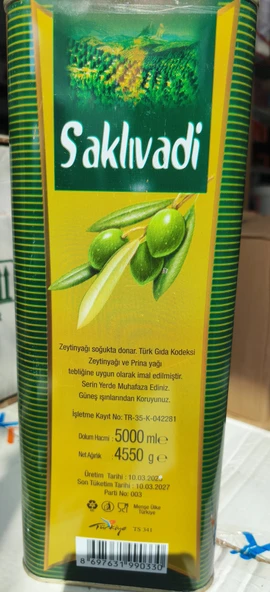 SAKLIVADİ SIZMA ZEYTİNYAĞI 4 LÜ PAKET - 2
