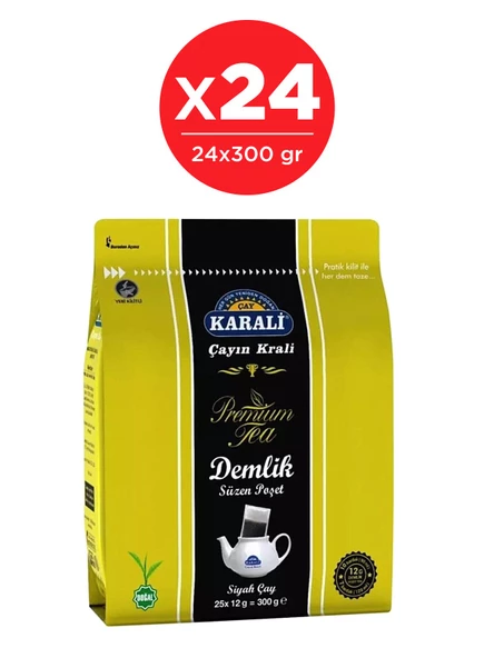 Karali Premium 25li 24 Adet Siyah Demlik Poşet Çay