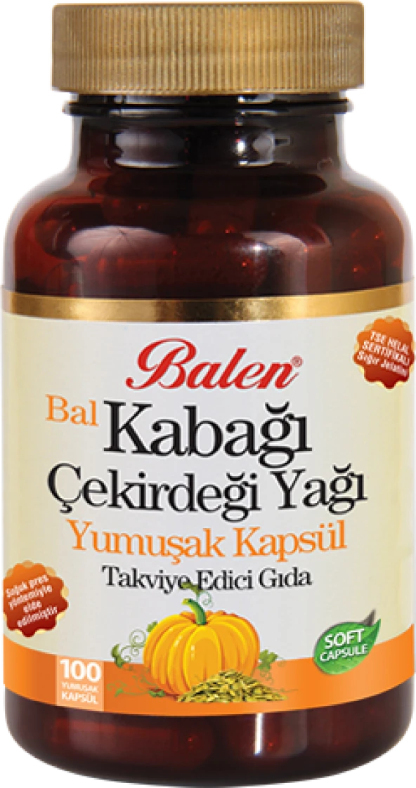 Balen Kabak Çekirdeği Yumuşak Kapsül 1000 Mg 100 Kapsül Balen ürün görseli 1