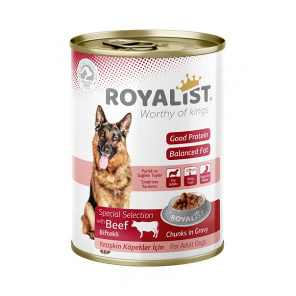 Royalist Biftekli Yetişkin Köpek Konserve 400 Gr