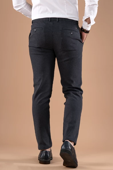 SLİMFİT KIŞLIK ARMÜRLÜ PAMUKLU GABARDİN PANTOLON - 10