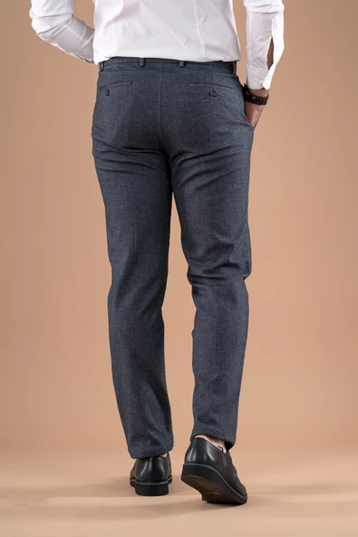 REGULAR FİT KIŞLIK ARMÜRLÜ GABARDİN PANTOLON - 8