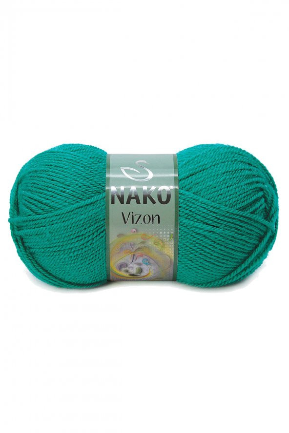 Vizon Premium Akrilik El Örgü İpi Yünü Renk No:181 Ördek Başı Yeşil