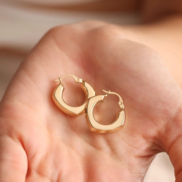 Altın Halka Küpe Bomb Wide ürün görseli 1