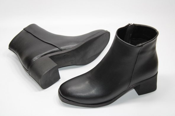 CASSO KAYMAZ KAUÇUK TABAN FERMUARLI KADIN TOPUKLU BOT - 3