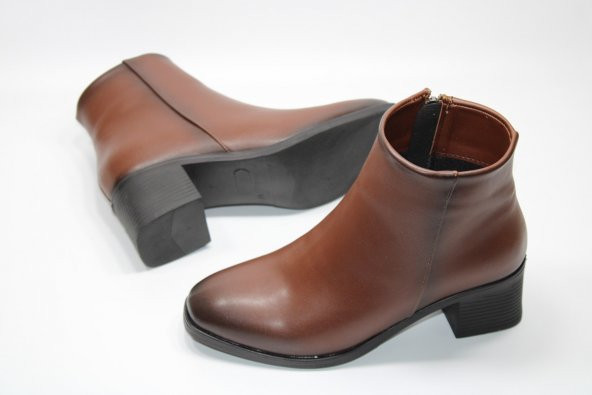 CASSO KAYMAZ KAUÇUK TABAN FERMUARLI KADIN TOPUKLU BOT - 8