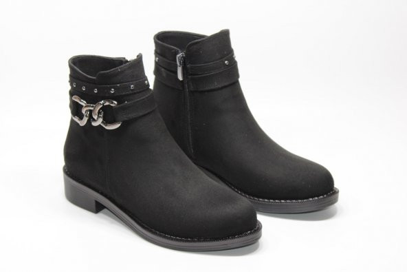 LADYPARK KAYMAZ KAUÇUK TABAN TOKA DETAY FERMUARLI KADIN BOT