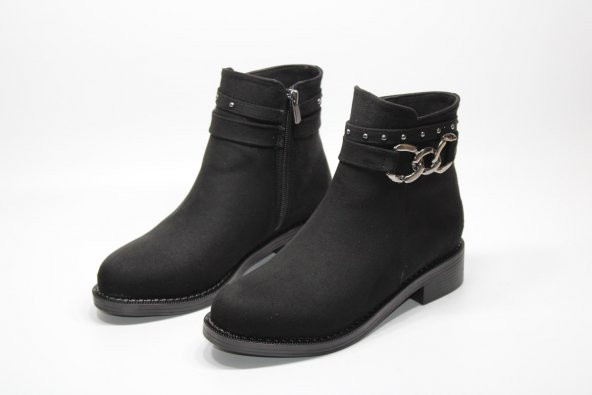 LADYPARK KAYMAZ KAUÇUK TABAN TOKA DETAY FERMUARLI KADIN BOT - 4