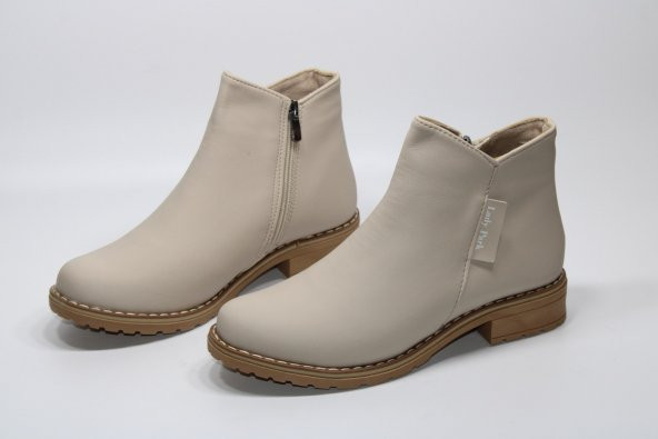 LADYPARK KAYMAZ KAUÇUK TABAN ALÇAK ÖKÇE FERMUARLI KADIN BOT - 4