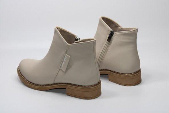 LADYPARK KAYMAZ KAUÇUK TABAN ALÇAK ÖKÇE FERMUARLI KADIN BOT - 5