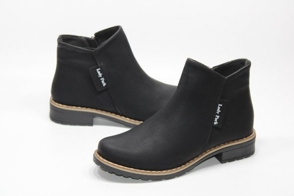 LADYPARK KAYMAZ KAUÇUK TABAN ALÇAK ÖKÇE FERMUARLI KADIN BOT - 7