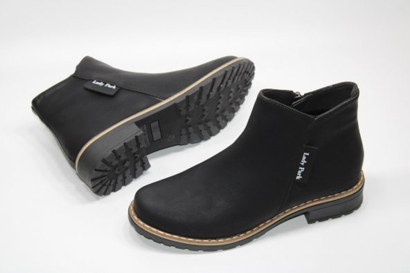 LADYPARK KAYMAZ KAUÇUK TABAN ALÇAK ÖKÇE FERMUARLI KADIN BOT - 8