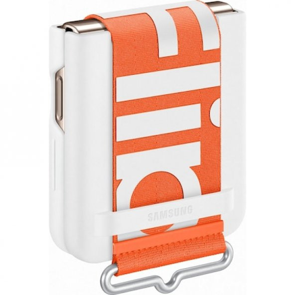 Samsung Z Flip 4 Kordonlu Silikon Kılıf - Beyaz EF-GF721TWEGWW - 4