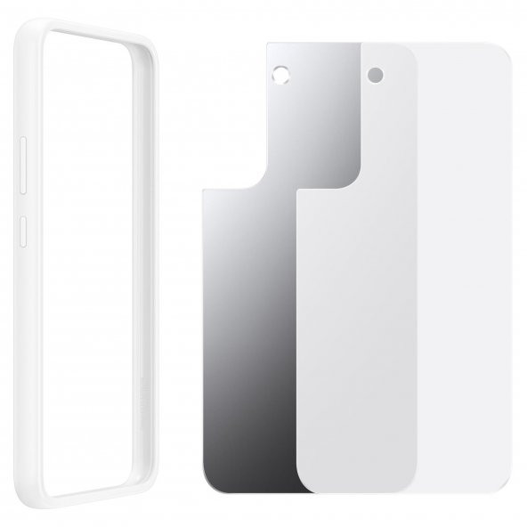 Samsung S22+ Plus Çerçeveli Kılıf - Beyaz EF-MS906CWEGWW - Resim 5