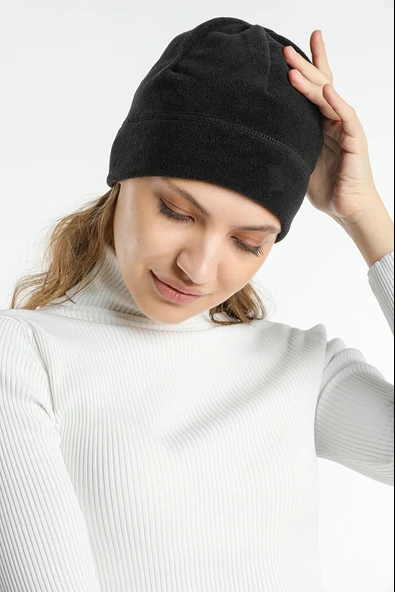 Polar Bere Kayak Beresi Siyah Yumuşak Ve Sıcak Tutan Polar  Gri Tek Ebat - Resim 7