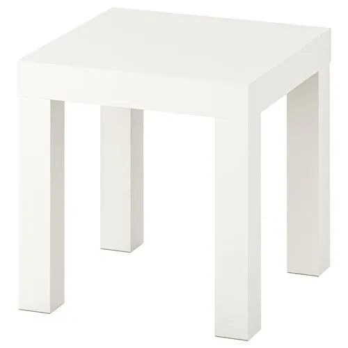 IKEA Lack Mini Yan Sehpa Masa Parlak Cila Beyaz 35x35 cm - 1