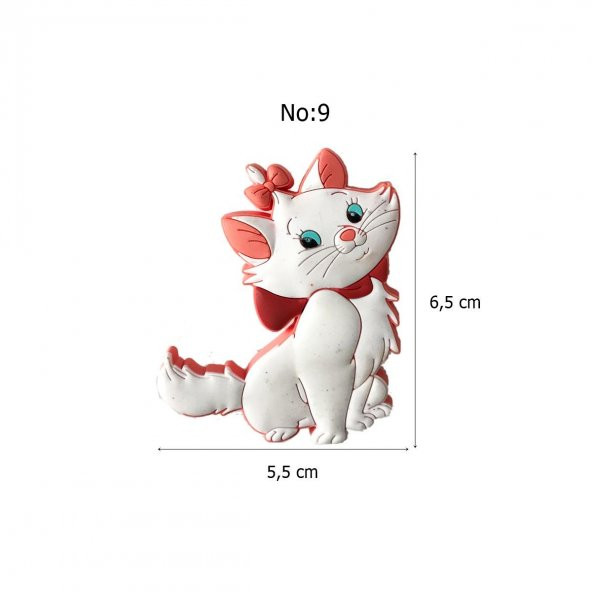 Çocuk Odası Mobilya Kulp Dolap Düğme Beyaz Kedi - 2