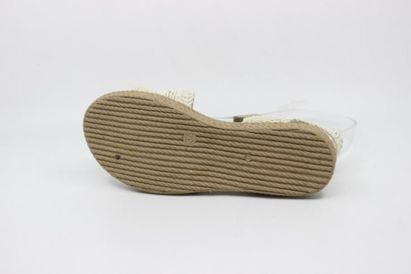 Zerhan 500 Kadın Makrome Örgü Eva iç Taban Bilek Lastikli Sandalet - 4