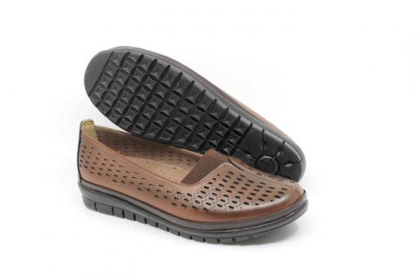 Zerhan 306 Kadın Taba Günlük Kullanım Comfort Ayakkabı