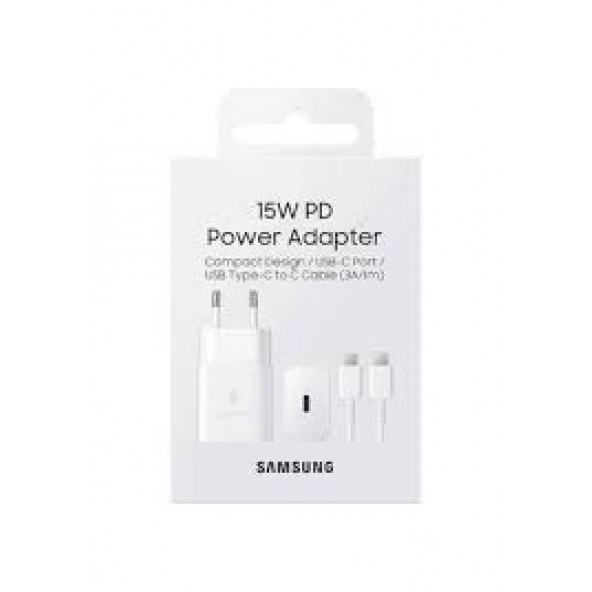 Samsung 15w Pd Orjinal Sarj Aleti Type C- Type C Kablolu Beyaz