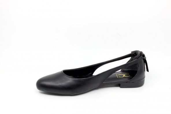 Zerhan C202 Kadın Siyah Babet Ayakkabı