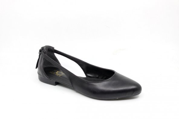 Zerhan C202 Kadın Siyah Babet Ayakkabı - 2