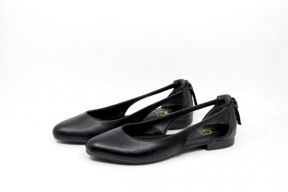 Zerhan C202 Kadın Siyah Babet Ayakkabı - 3