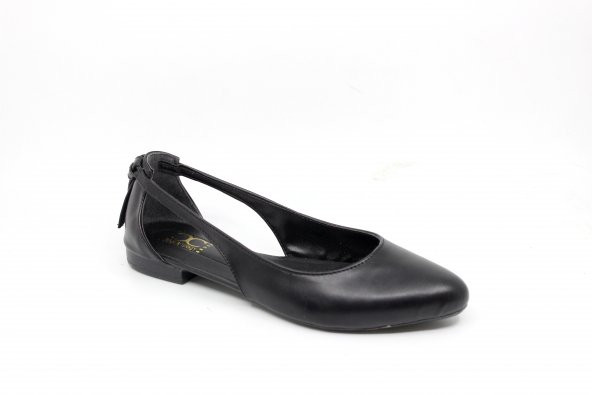 Zerhan C202 Kadın Siyah Babet Ayakkabı - 7