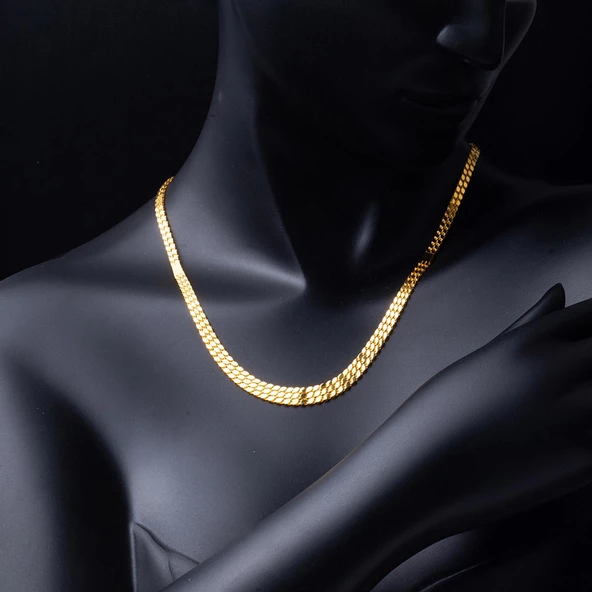 Maraş Zincirli 14 Ayar Altın Gerdanlık Kolye - Resim 2