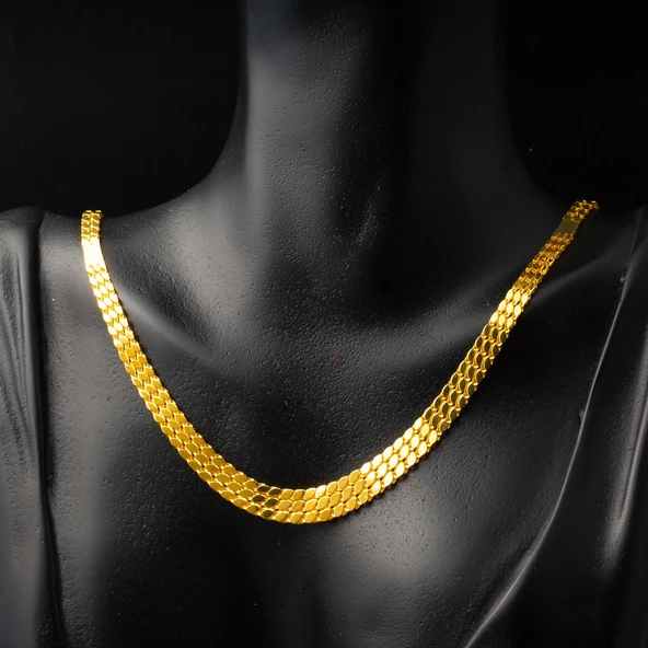 Maraş Zincirli 14 Ayar Altın Gerdanlık Kolye - Resim 4