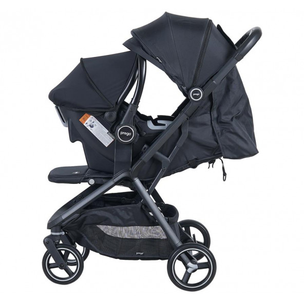 Prego 2026 Smart Fold Travel Sistem Bebek Arabası Siyah - 5