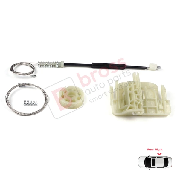 BMW 5 Series F10 F18 F11 4/5 Kapı 2009-2017 51357182614 İçin Arka Sağ Cam Kriko Tamir Seti ürün görseli 1