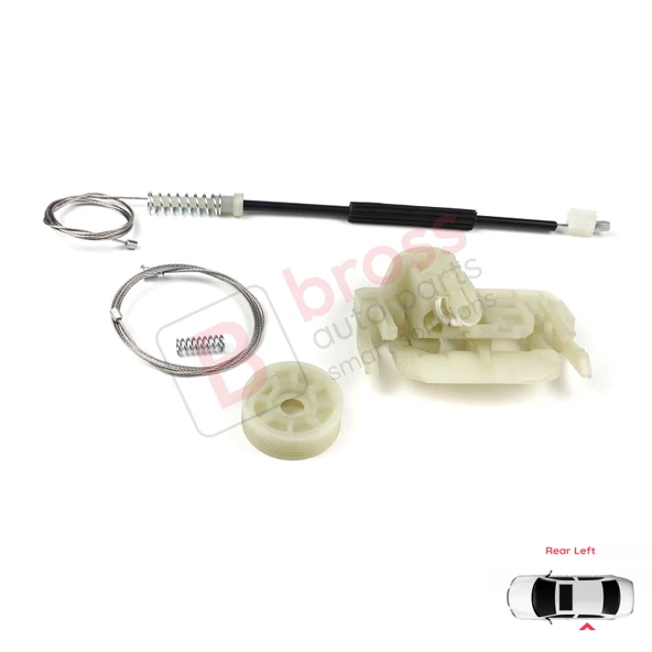 BMW 5 Series F10 F18 F11 4/5 Kapı 2009-2017 51357182613 İçin Arka Sol Cam Kriko Tamir Seti - Resim 3