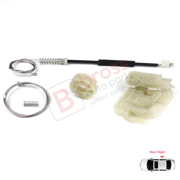 BMW 5 Series F10 F18 F11 4/5 Kapı 2009-2017 51357182614 İçin Arka Sağ Cam Kriko Tamir Seti - Resim 4