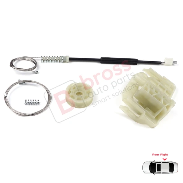 BMW 5 Series F10 F18 F11 4/5 Kapı 2009-2017 51357182614 İçin Arka Sağ Cam Kriko Tamir Seti - Resim 2