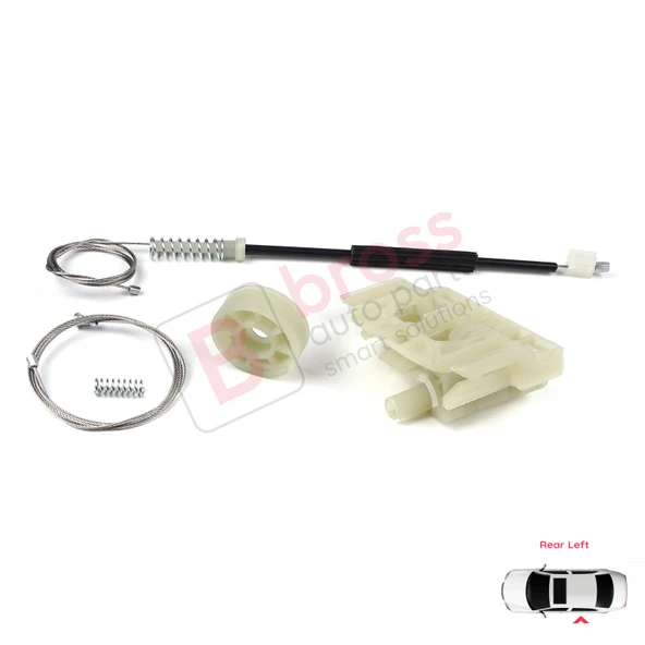 BMW 5 Series F10 F18 F11 4/5 Kapı 2009-2017 51357182613 İçin Arka Sol Cam Kriko Tamir Seti - 5