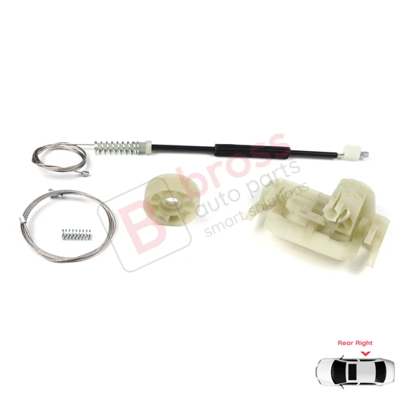 BMW 5 Series F10 F18 F11 4/5 Kapı 2009-2017 51357182614 İçin Arka Sağ Cam Kriko Tamir Seti - Resim 3