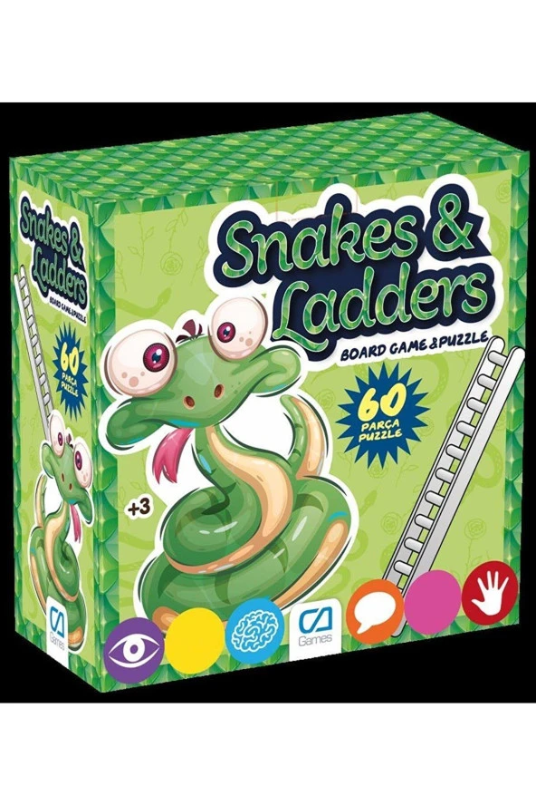 Ca Games Snake & Ladders 60 Parça Puzzle Eğitici ve Öğretici Oyun ürün görseli 1