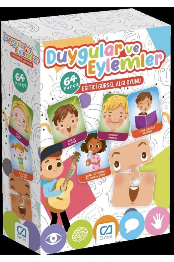 Ca Games Duygu ve Eylemler 64 Parça Eğitici Görsel Algı Oyunu